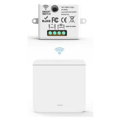 PA Interrupteur de télécommande sans fil, panneau mural, récepteur de lumière, outil (1/4)