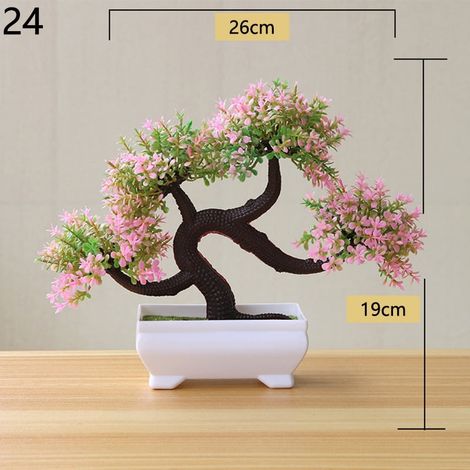 Bonsai Artificiel - Arbre Miniature en Plastique pour Intérieur - Décoration Table Bureau Jardin Intérieur - 1 Pièce (1/5)