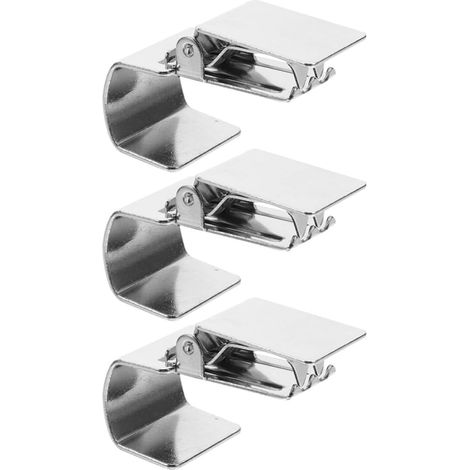 Lot de 3 pinces suspension en acier inoxydable argenté pour (1/5)