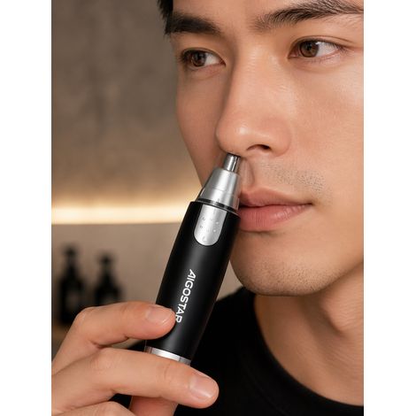 Tondeuse à nez et oreilles électrique Aigostar lavable portable, épilation précise pour hommes femmes, compact pratique pour usage quotidien