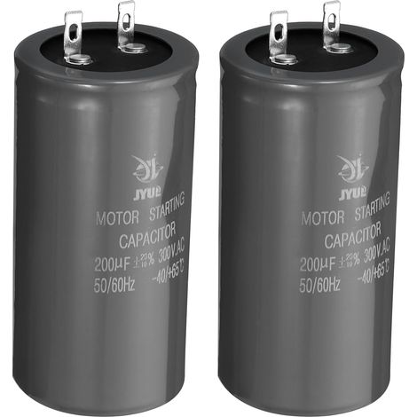 Moteur Démarrage Condensateur, 2 pcs 200uf 300V 50/60HZ CD60 pour Air Climatiseurs, Électrique Moteur Démarrage Courant (1/5)