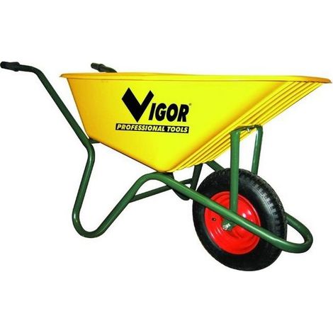 Carriole Vigor 100-Gialla Vasca Gialla Plastic 100 L