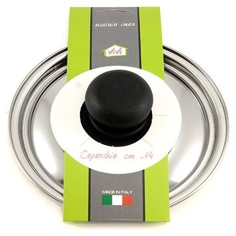 3C CASA Coperchio per Pentole in Acciaio Inox con Cravatta 14 cm