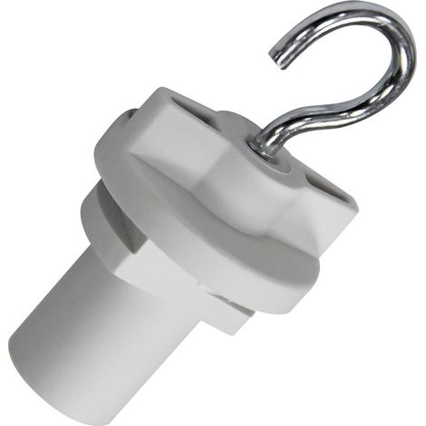 Gancho para Carril Trifásico Blanco