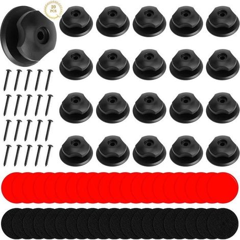 20Pcs Crochet Bache Remorque, Attache Bache Remorque, Fixation Bache Remorque avec Autocollant Double Face pour Remorque et Bâches (1/4)