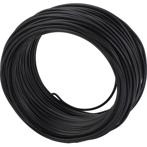 Fil de fer galvanisé noir 1,2 mm x 28 m, rond, coupé, flexible et pliable, pour l'industrie des télécommunications (1/5)