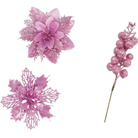 Composizione natalizia in tessuto plastico in stile Rose