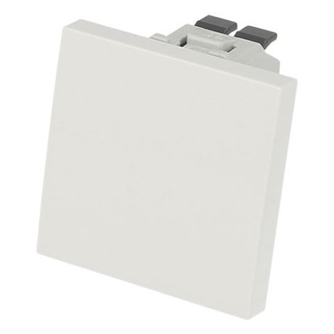 Interrupteur poussoir à bascule - 2 modules pour goulotte - Couleur matériel - Blanc (1/2)