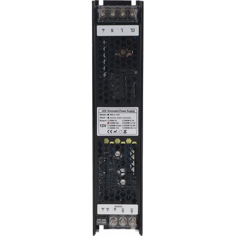 Alimentation LED 12V DC 10A 120W avec variateur pour bande lumineuse transformateur d'éclairage