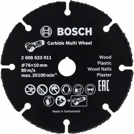 Bosch – Disque à lamelles pour meuleuse 2608623011 – 76mm x 10mm x 1mm – Pour métaux non ferreux et bois – Coupe nette sans éclat