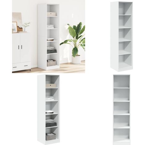Kleiderschrank Weiß 50x50x200 cm Holzwerkstoff - Schrank - Kleiderschrank - Flurstück - Aufbewahrung - Weißer Schrank - Home & Living (1/5)