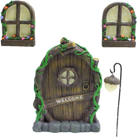 Mini-Feengarten-Accessoires, Outdoor-Dekorationsset, Baumstumpf D
