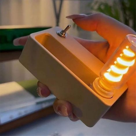 Luce notturna antistress, lampada LED magnetica creativa con design stampato in 3D (solo lampadina bianca) (1/5)