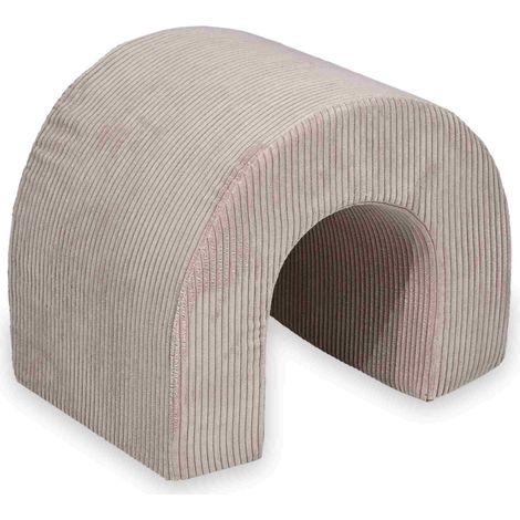 Tunnel de jeu en mousse, velours côtelé rose clair (1/5)