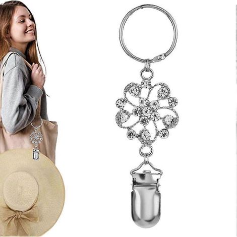 Pince à chapeau de poche pour voyage, pince de maintien pour casquette, pince à chapeau en métal en forme de fleur, pince à chapeau bec de canard, accessoire de voyage et de plein air, nouveauté 2024 (1/5)