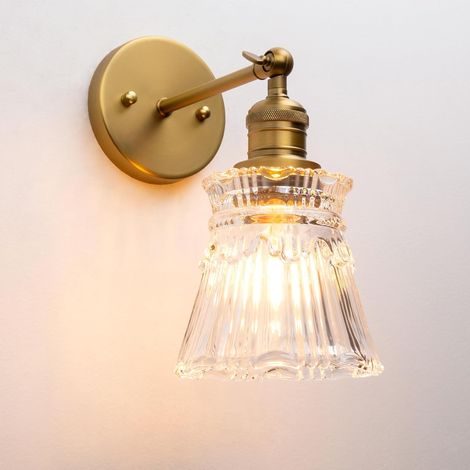 Vintage Industriel-Applikations-Wandleuchten für den Innenbereich. Hängen Sie den Tag auf ein Glas mit Strahlen. Blütenblätter-Wandlampen für Salon, Schlafzimmer, Krippenraum, Miroir (1/4)
