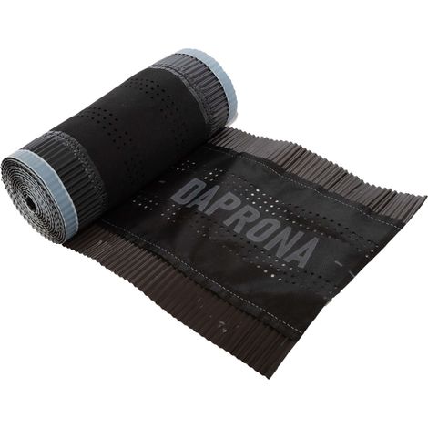 DAPRONA bande de faîtage, rouleau de faîtage Alu Super Vent 5m, faîtière enroulable pour une couverture optimale de l'épi de faîtage, colle super butyle - Marron, 1 rouleau, 230mm