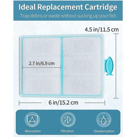 Packung mit 6 PF-L Nachfüllfilterkartuschen für Silenstream Top Fin PF20, PF30, PF40 und PF75 Filter (Aquarium). (1/5)