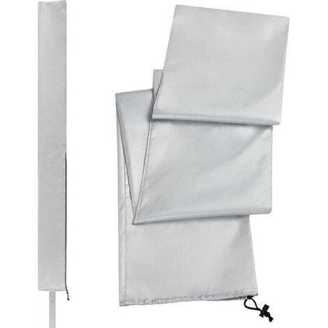 Housse de séchoir rotative, housse de séchoir à linge imperméable avec fermeture éclair, adaptée aux cordes à linge et aux étendoirs de jardin (argent). (1/4)