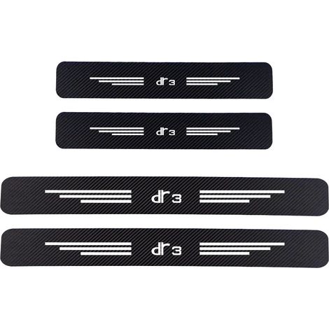 (Blanc carbone,POUR DR3) Autocollant de protection de seuil de porte en fibre de carbone pour DR Motors Zero DR1 DR2 DR3 DR4 DR5 DR6 10 EV DR 30 DR 40 50 60 70 (1/3)