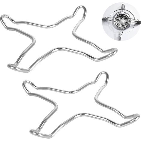 2 réducteurs de brûleur à gaz, support de casserole en acier inoxydable pour plaque de cuisson à gaz, grille de cuisson pour plaque de cuisson à gaz (1/5)