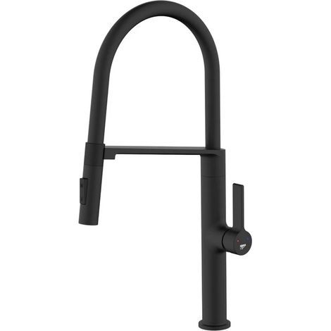Lavello bocca alta SEUL orientabile con doccia nero Ø25 mm (1/2)