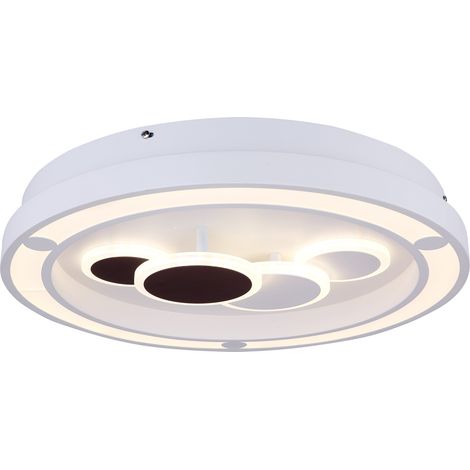 Plafonnier semi-encastré à LED intégré, LED blanche, intensité variable 3 000-6 000 K, télécommande (1/5)