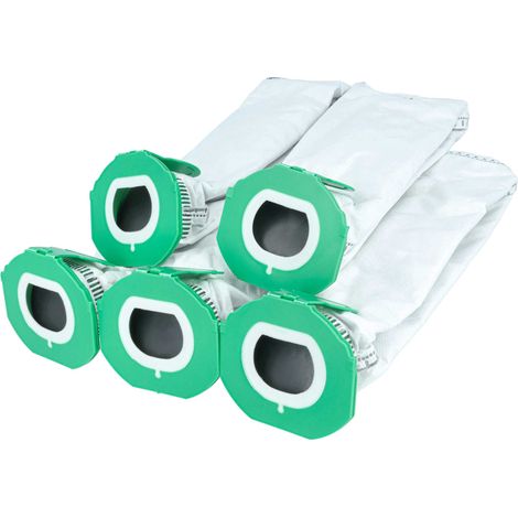 vhbw 5x sacchetto compatibile con Vorwerk folletto VK7s, VK7 aspirapolvere - 25cm x 7,6cm Bianco