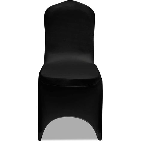 Maison Exclusive - 100 Pz Fodere per Sedie in Tessuto Elasticizzato Nero (1/5)