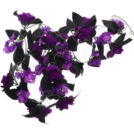 Guirlande de roses artificielles décorative avec lumières LED (5 pièces) (1/5)