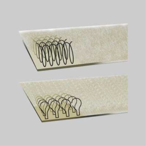 Nastro a strappo 20 mm - 25 mt asola adesiva + 25 mt gancio (1/2)
