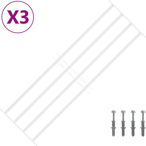 vidaXL Security Grille for Windows with 4 Crossbars 3 pcs 93-174 cm