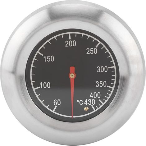 Acier Inoxydable Thermomètre,Métal Thermomètre,Pour Barbecue En Acier Inoxydable Barbecue À Gaz Barbecue,(60°C -430°C) (1/5)