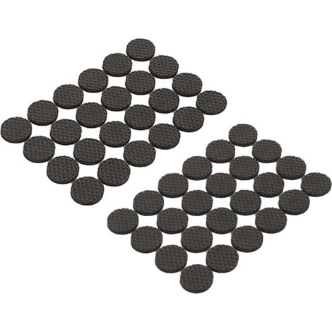 Patins de protection ronds antidérapants pour pieds meubles, 48 noirs (1/5)