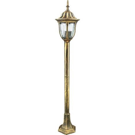 Lámpara de pie de jardín retro Florencia 100 cm E27 IP43 pátina Goldlux