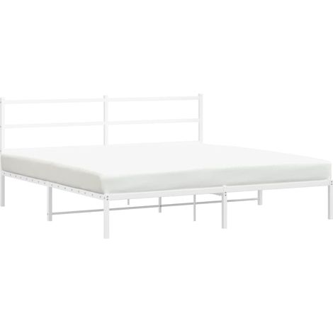 Maison Exclusive - Giroletto con Testiera Metallo Bianco 180x200 cm