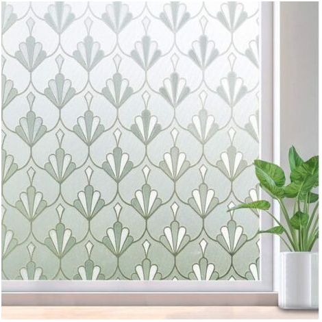 Opaque frosted electrostatic window film 40x200cm – Anti-glare – PVC and PET – Blocks 84% ​​of UVA, 99% of UVB (1/5)