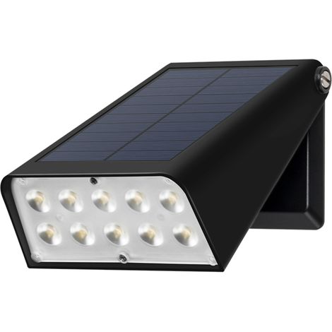 Faltbarer Solar-Wandfluter mit 10 LEDs, IP65, Induktion, 1500 mAh, kabellos, für den Außenbereich (1 Stück)