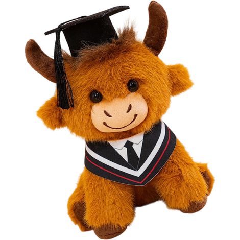 Affascinante peluche di mucca delle Highlands con vestito - 2