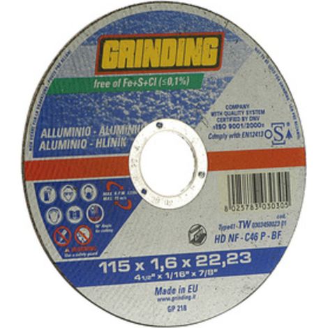 GRINDING DISCO P/ALLUMINIO PIANO 115X1,6 HDNF- SAINT GOBAIN ABRASIVI- 50,0 pz