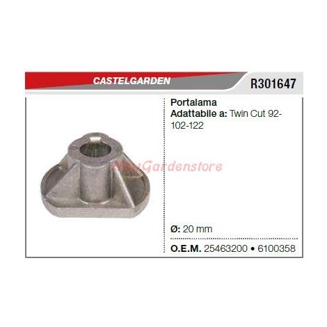 Portacuchillas CASTELGARDEN cortacésped TWIN CUT 25463200