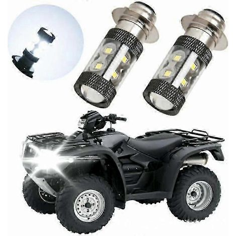 Ampoules de phares LED H6M pour quad Yamaha, pour une lumière blanche ultra-brillante. (1/4)