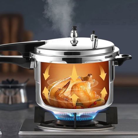 Autocuiseur Aluminium 3L - Pour Cuisinière Gaz et Induction - Épais et Sécurisé - Usage Domestique et Professionnel (1/5)