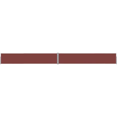 FIMEI Auvent latéral rétractable de patio 140x1200 cm Marron (1/5)