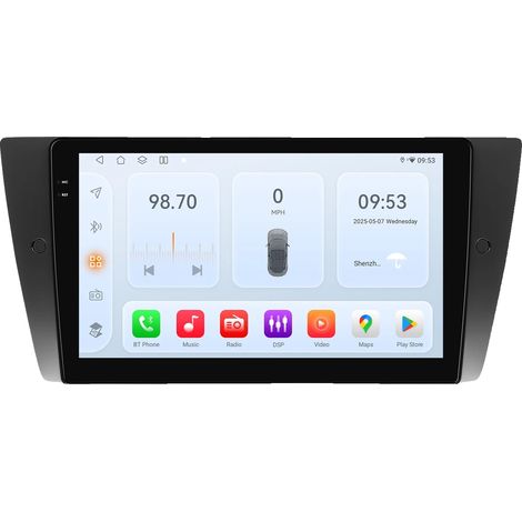 Radio para coche, pantalla táctil, procesador Snapdragon, compatible con BMW Serie 3 2006-12, GPS con IA, 4G, Bluetooth, DSP (no), QS4 AI AHDC2 (1/2)