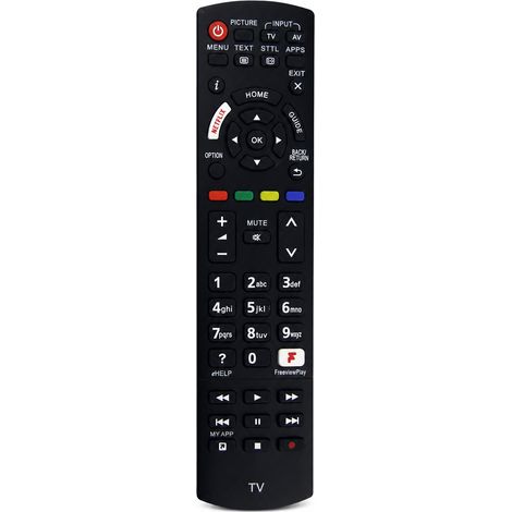 Télécommande TV Compatible avec Panasonic N2QAYB001212 (1/5)