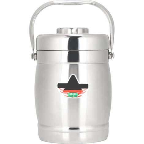 Boîte repas isotherme 2L en forme de tonneau pour voyage camping pique-nique (1/5)