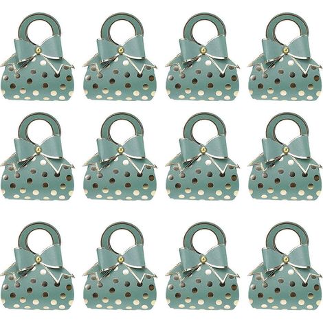 50 boîtes à bonbons de mariage européennes, boîtes à bonbons de Noël, boîtes cadeaux pour fêtes-13x6.5cm-Green