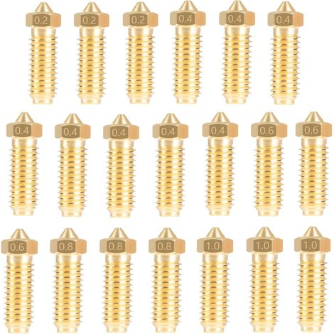 Kit de 20 buses en laiton, 0.2mm 0.4mm 0.6mm 0.8mm 1.0mm, pour imprimante 3D Anycubic Kobra 3 (1/4)