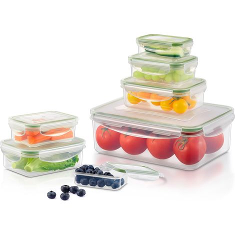 Boîte Alimentaire Plastique 7 Pièces sans BPA avec Couvercle (1/5)